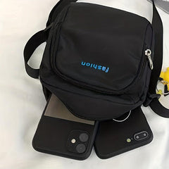 Letter Pattern Crossbody Bag Small Satchel Lightweight Diagonal Bag