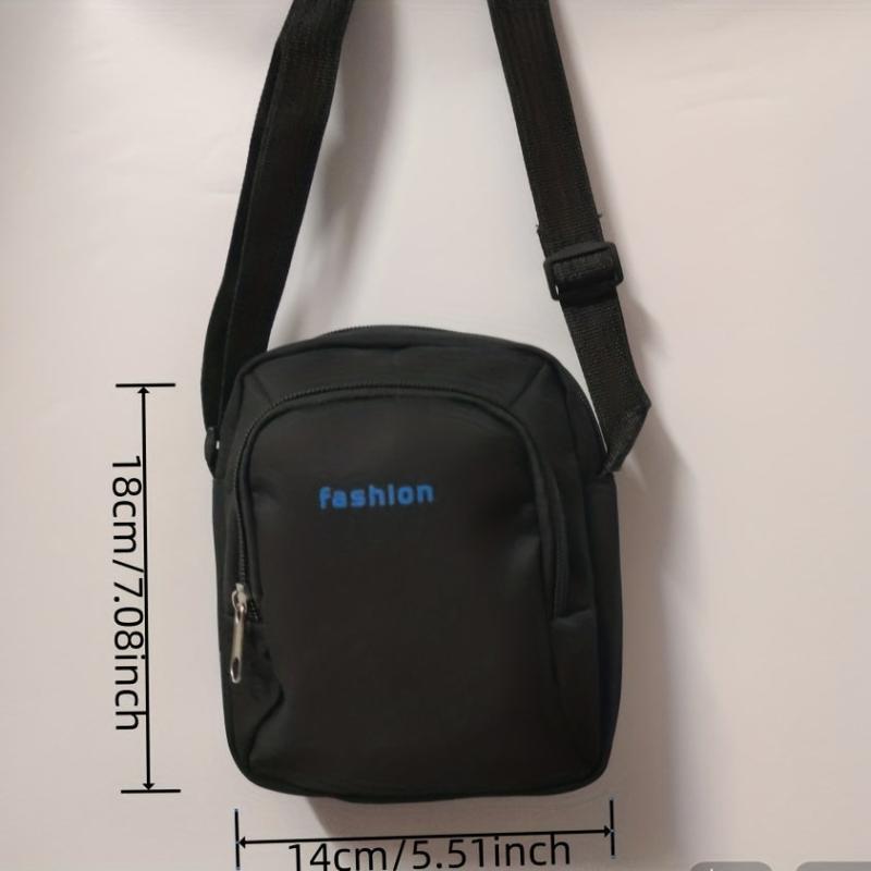 Letter Pattern Crossbody Bag Small Satchel Lightweight Diagonal Bag