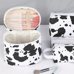 Cow Pattern Makeup Bag Lightweight Versatile Cosmetic Bag Women's Toiletry Wash