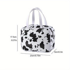 Cow Pattern Makeup Bag Lightweight Versatile Cosmetic Bag Women's Toiletry Wash