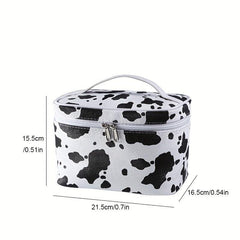 Cow Pattern Makeup Bag Lightweight Versatile Cosmetic Bag Women's Toiletry Wash
