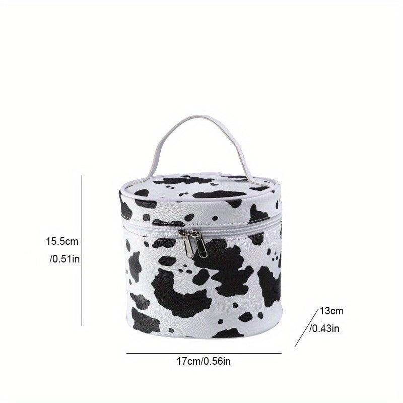 Cow Pattern Makeup Bag Lightweight Versatile Cosmetic Bag Women's Toiletry Wash