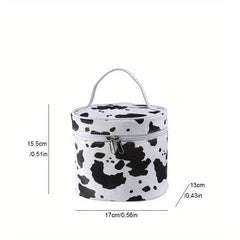 Cow Pattern Makeup Bag Lightweight Versatile Cosmetic Bag Women's Toiletry Wash