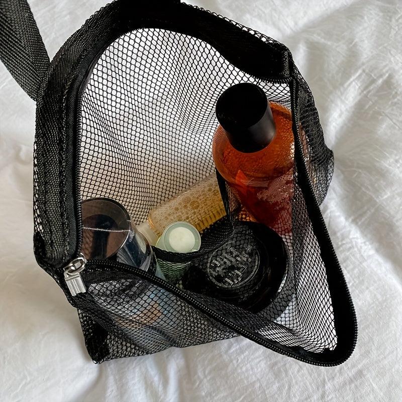 Portable Mesh Handbag Toiletry Wash Storage Cosmetic Bag