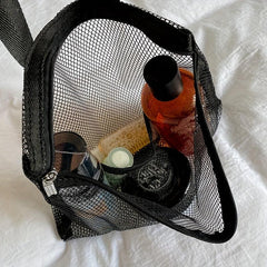 Portable Mesh Handbag Toiletry Wash Storage Cosmetic Bag