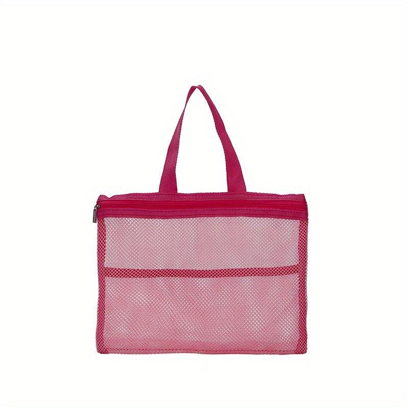 Portable Mesh Handbag Toiletry Wash Storage Cosmetic Bag