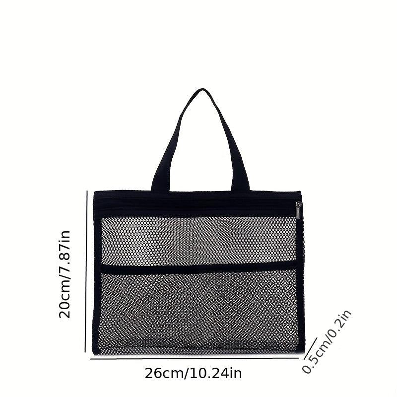 Portable Mesh Handbag Toiletry Wash Storage Cosmetic Bag