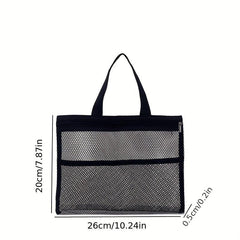 Portable Mesh Handbag Toiletry Wash Storage Cosmetic Bag