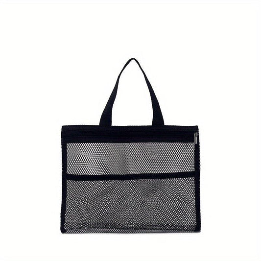 Portable Mesh Handbag Toiletry Wash Storage Cosmetic Bag
