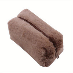 Plush Cosmetics Bag Furry Storage Women's Toiletry Travel Accessory