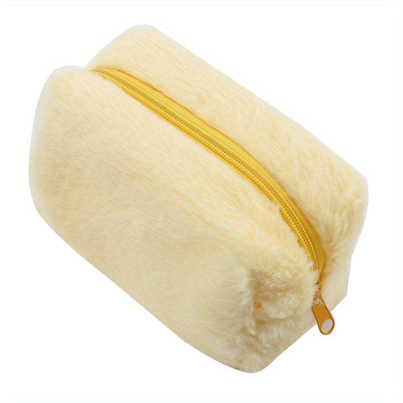 Plush Cosmetics Bag Furry Storage Women's Toiletry Travel Accessory