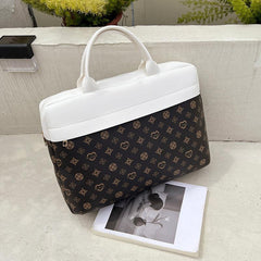 Vintage Floral Laptop Bag Stylish Business Briefcase