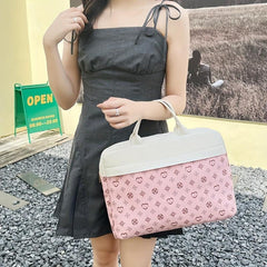 Vintage Floral Laptop Bag Stylish Business Briefcase