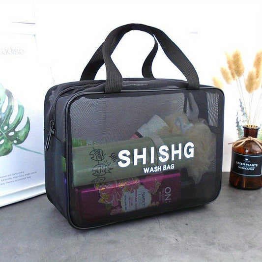 Travel Mesh Cosmetic Bag Toiletry Makeup Pouch Portable Storage Bag