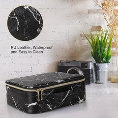 Marble Pattern Cosmetic Bag Zipper Lightweight Makeup Organizer