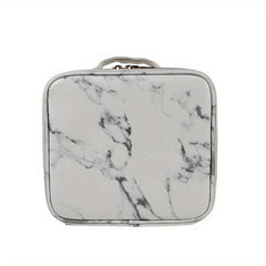Marble Pattern Cosmetic Bag Zipper Lightweight Makeup Organizer