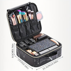 Marble Pattern Cosmetic Bag Zipper Lightweight Makeup Organizer