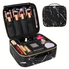 Marble Pattern Cosmetic Bag Zipper Lightweight Makeup Organizer