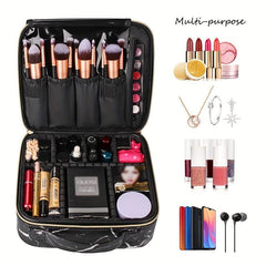 Marble Pattern Cosmetic Bag Zipper Lightweight Makeup Organizer