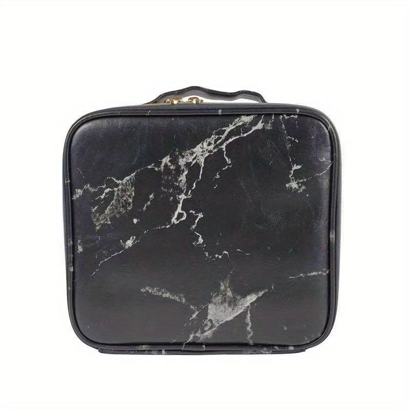 Marble Pattern Cosmetic Bag Zipper Lightweight Makeup Organizer