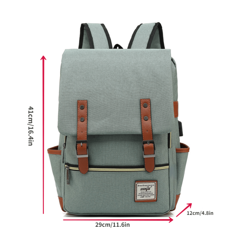 Large Capacity Backpack with USB Charging Port for Travel, School & Business