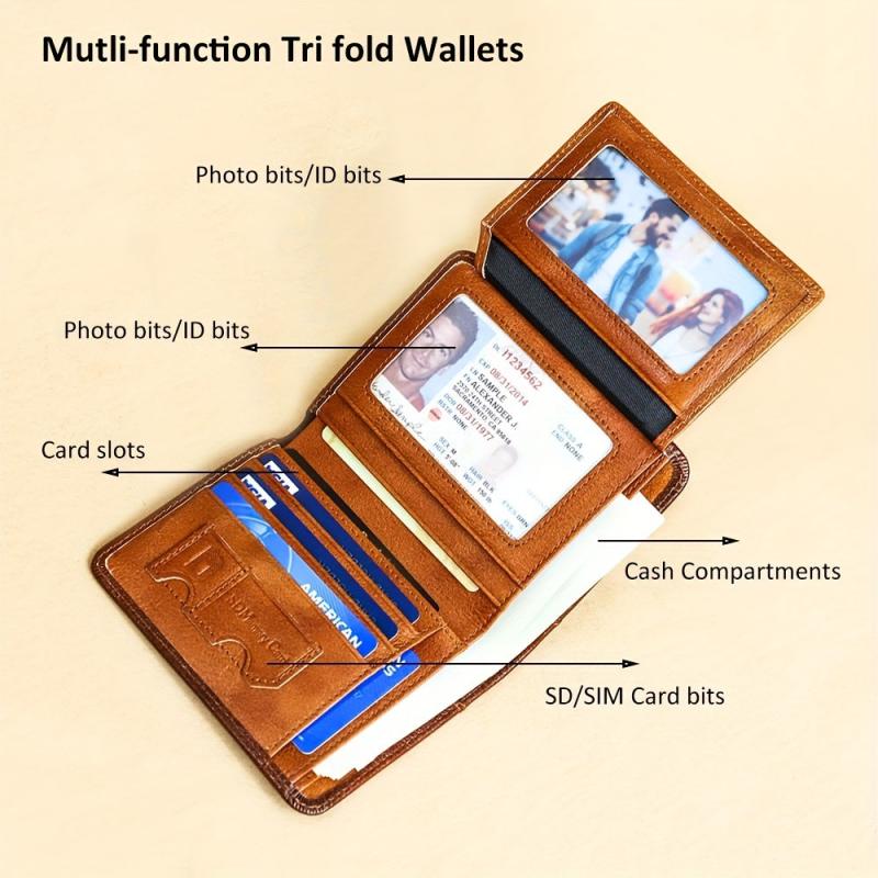 Vintage Leather Rfid Wallets For Men