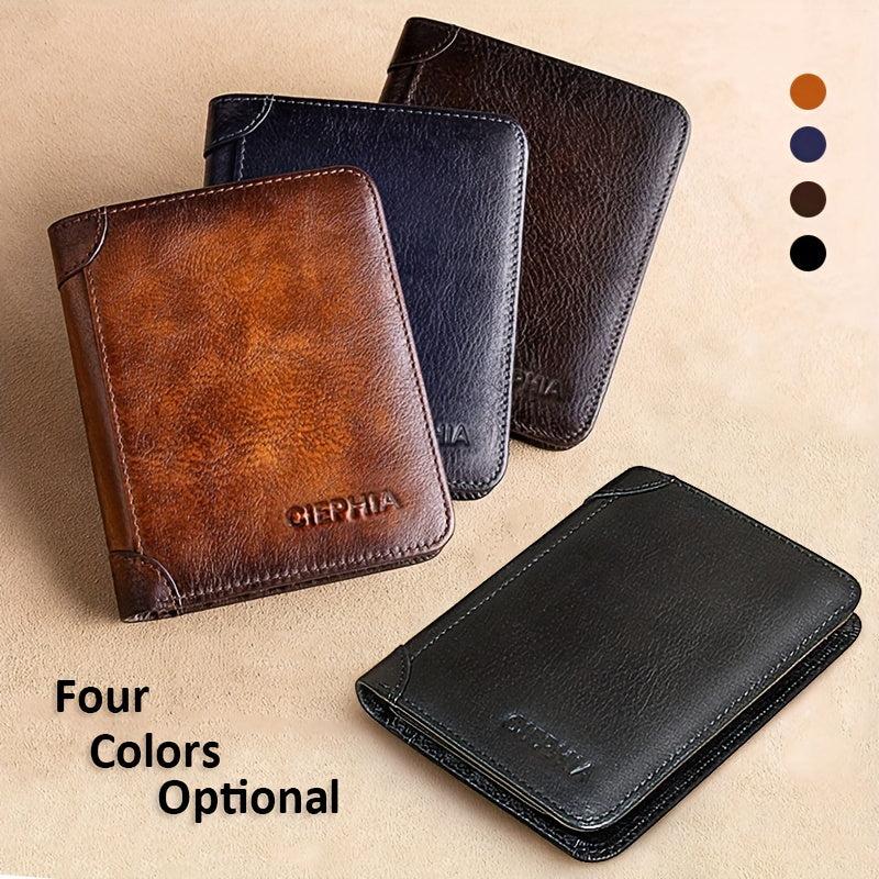 Vintage Leather Rfid Wallets For Men