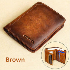 Vintage Leather Rfid Wallets For Men