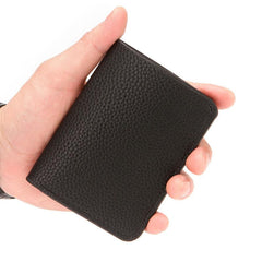Mini Soft Wallet Lychee Grain Men's Card Case