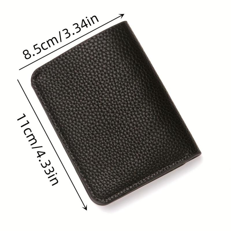 Mini Soft Wallet Lychee Grain Men's Card Case