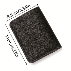 Mini Soft Wallet Lychee Grain Men's Card Case
