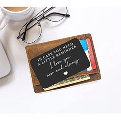 Aluminum Engraved Wallet Card I Love You Gift