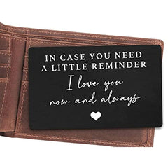 Aluminum Engraved Wallet Card I Love You Gift