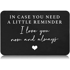 Aluminum Engraved Wallet Card I Love You Gift