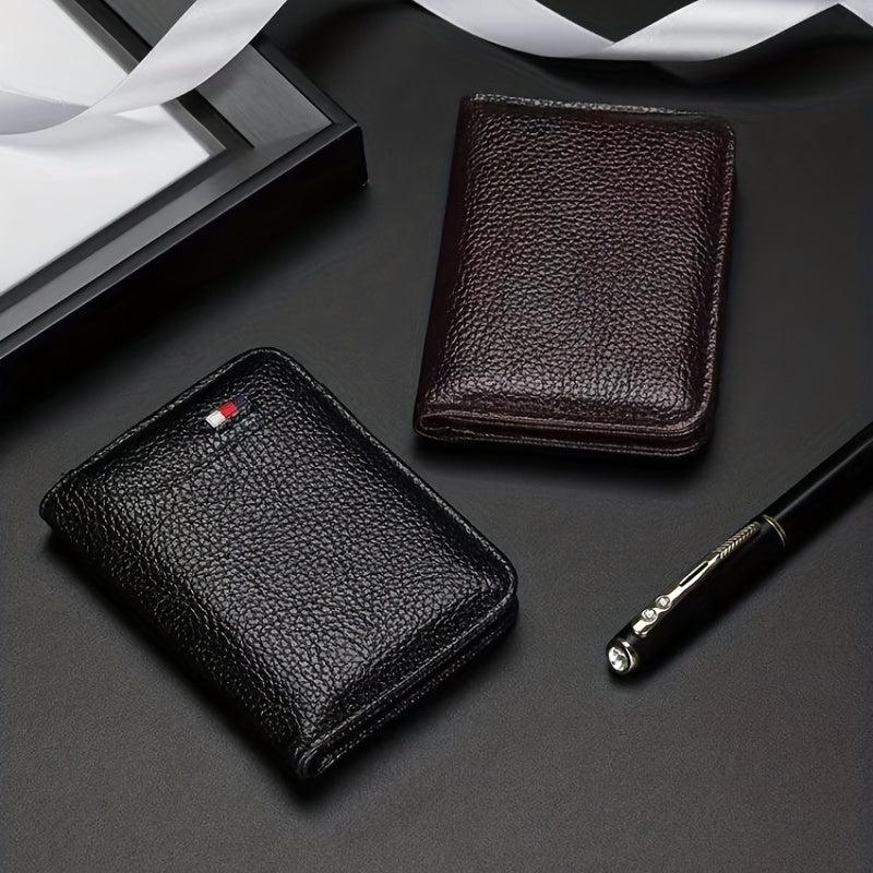 Men's Ultra thin Leather Card Holder Anti magnetic Wallet