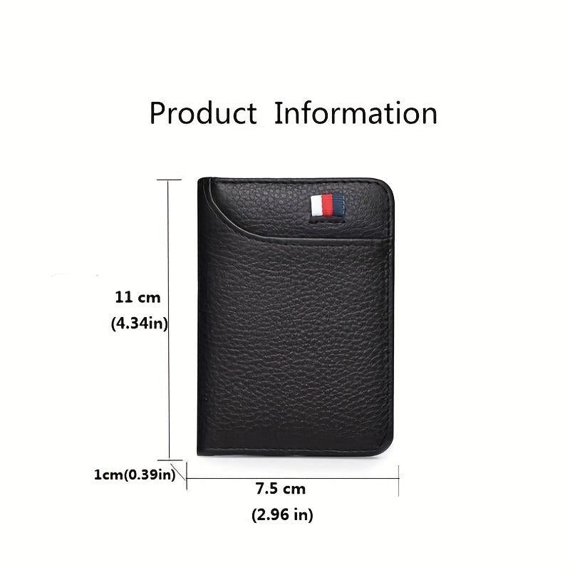 Men's Ultra thin Leather Card Holder Anti magnetic Wallet