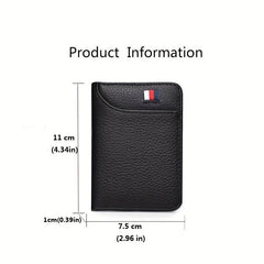 Men's Ultra thin Leather Card Holder Anti magnetic Wallet