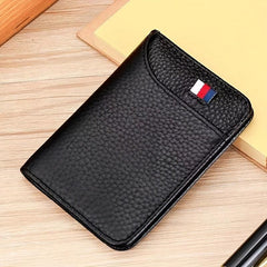 Men's Ultra thin Leather Card Holder Anti magnetic Wallet