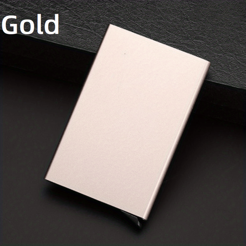 RFID Blocking Pop Up Card Holder Wallet Slim Business Credit Card Case