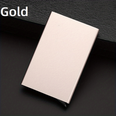 RFID Blocking Pop Up Card Holder Wallet Slim Business Credit Card Case