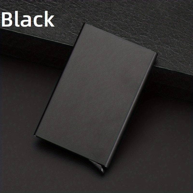 RFID Blocking Pop Up Card Holder Wallet Slim Business Credit Card Case