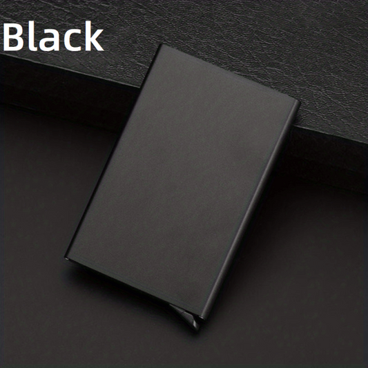 RFID Blocking Pop Up Card Holder Wallet Slim Business Credit Card Case