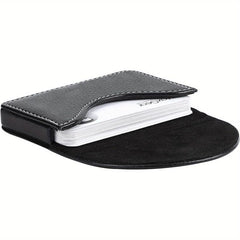 Leather Business Card Holder Magnetic Shut Holds 25 Cards