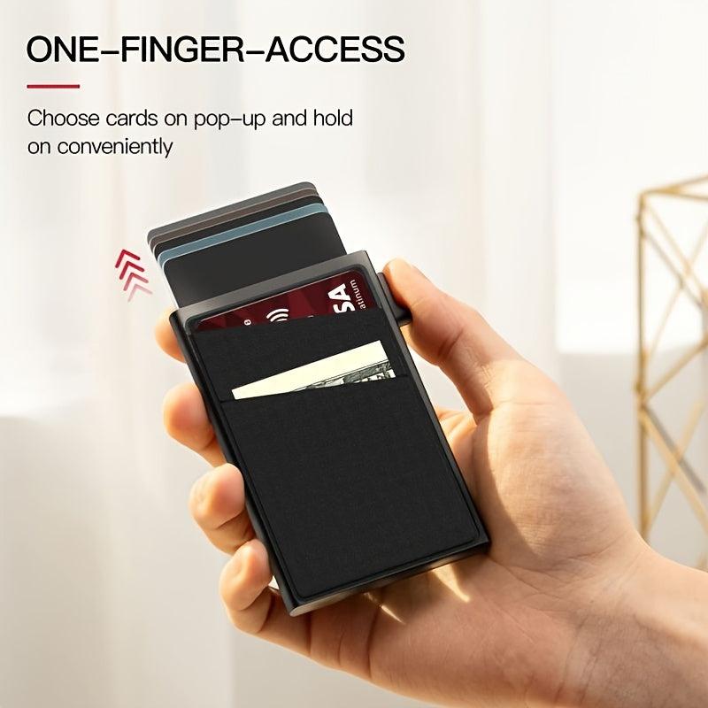 Pop Up Credit Card Holder Money Bag RFID Business Card Wallet