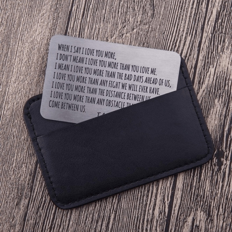 Anniversary Wallet Insert Card For Men Husband From Wife Girlfriend Boyfriend