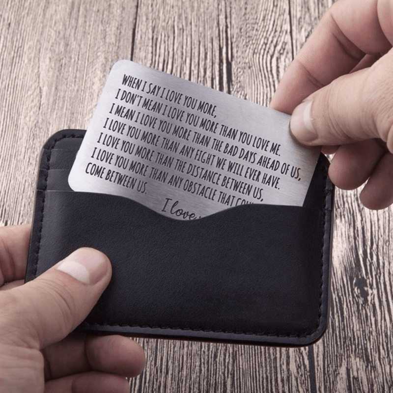 Anniversary Wallet Insert Card For Men Husband From Wife Girlfriend Boyfriend