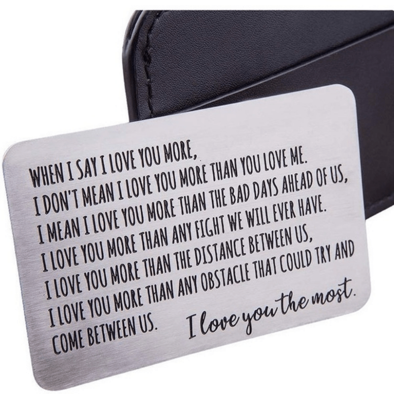 Anniversary Wallet Insert Card For Men Husband From Wife Girlfriend Boyfriend