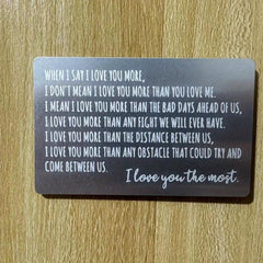 Anniversary Wallet Insert Card For Men Husband From Wife Girlfriend Boyfriend