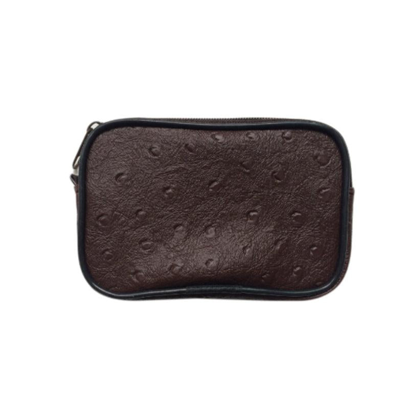 Men's Mini Business Leather Coin Purse Zipper Card Holder