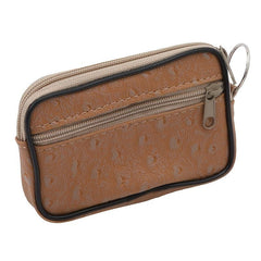 Men's Mini Business Leather Coin Purse Zipper Card Holder